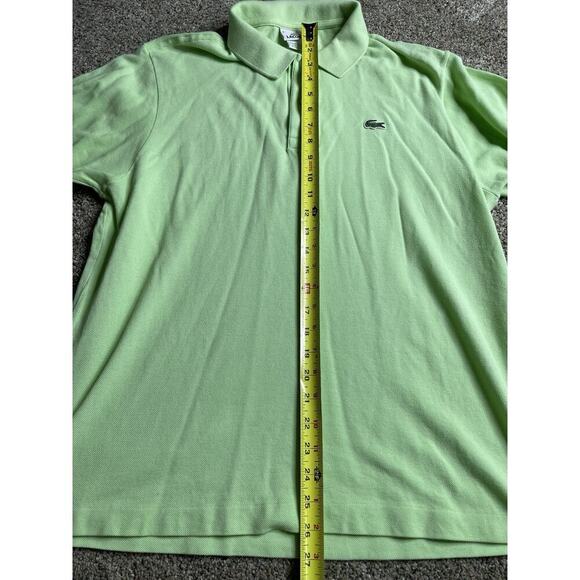 Lacoste Men’s Neon Green Short Sleeve Cotton Polo Shirt Size 6 U.S. XL - Picture 5 of 6